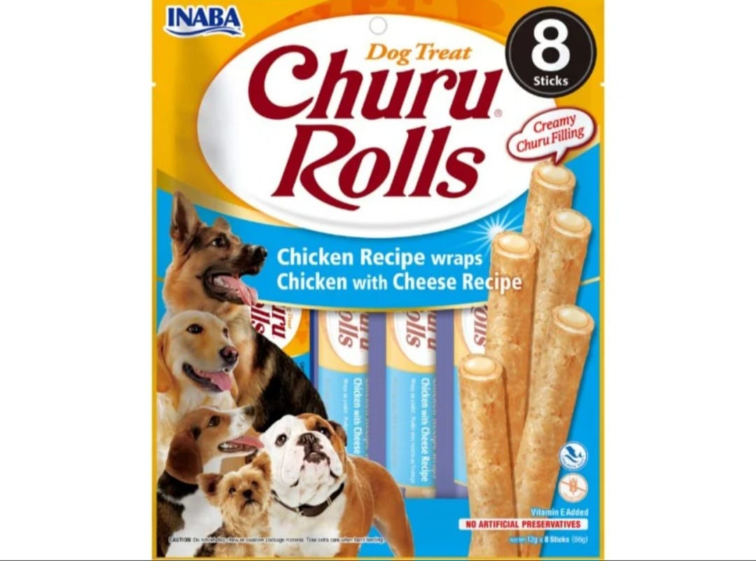 EUD733 Churu Rolls Recompense pentru caini cu Pui si Branza [1]