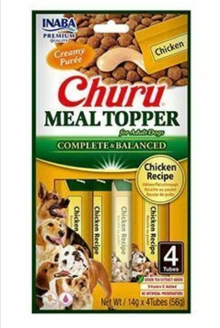 EUD901 Churu Meal Topper Recompense Cremoase pentru Caini Reteta cu Pui 4 buc [1]