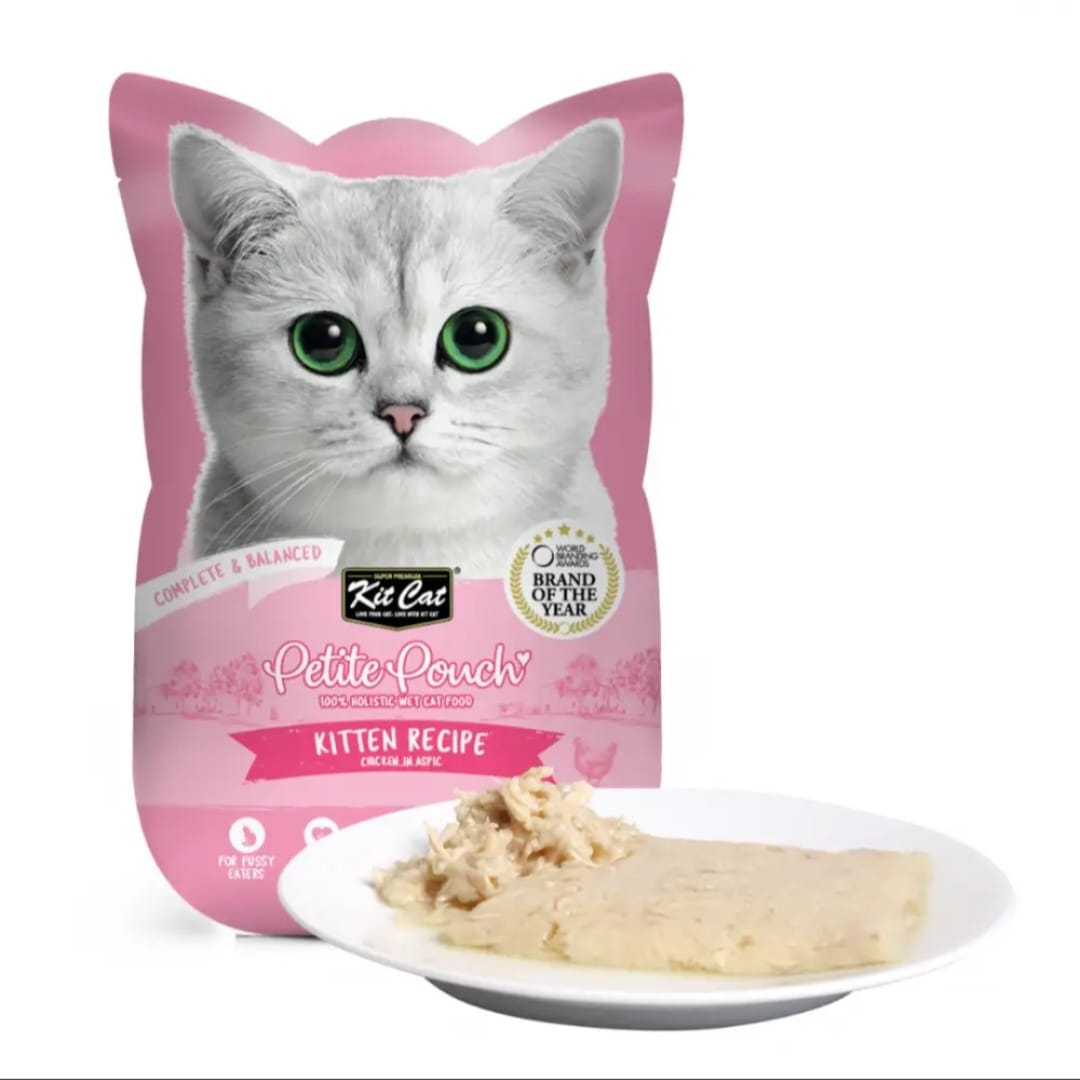 Hrana Umeda pentru pisici Kit Cat Petite Pouch Kitten Pui 70g [1]