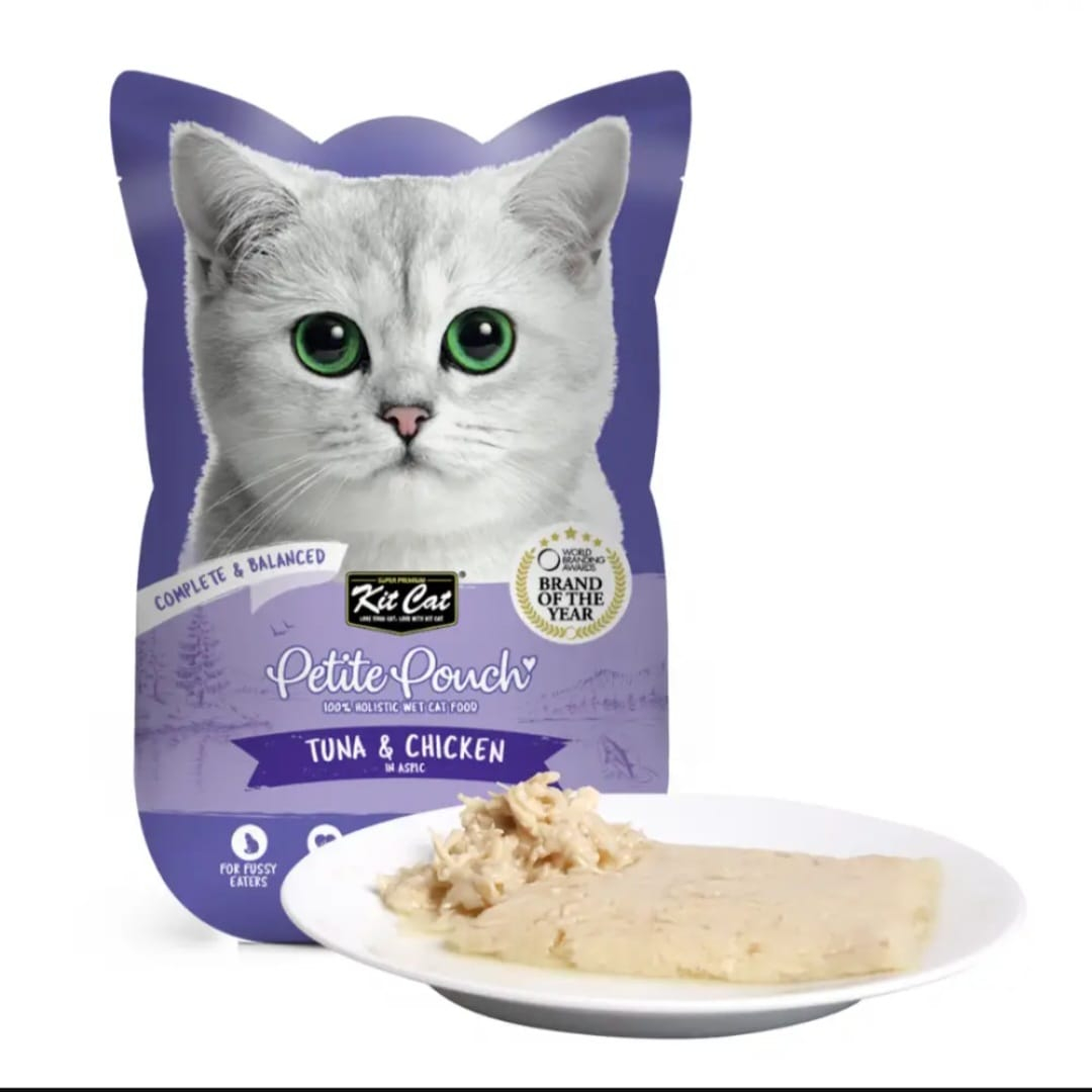Hrana Umeda pentru pisici Kit Cat Petite Pouch Ton&Pui 70g [1]