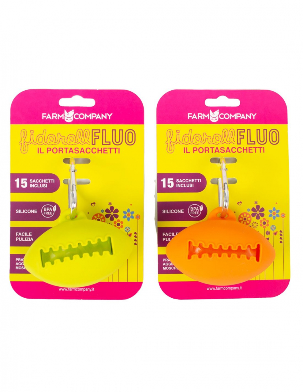 Dispenser Minge Rugby Silicon Neon + Set 15 Pungi [2]