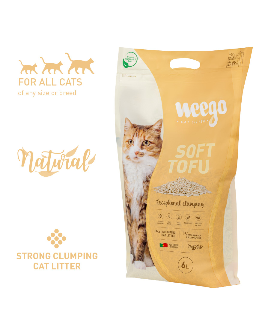 Weego Soft Tofu 6L - asternut pentru pisici [2]