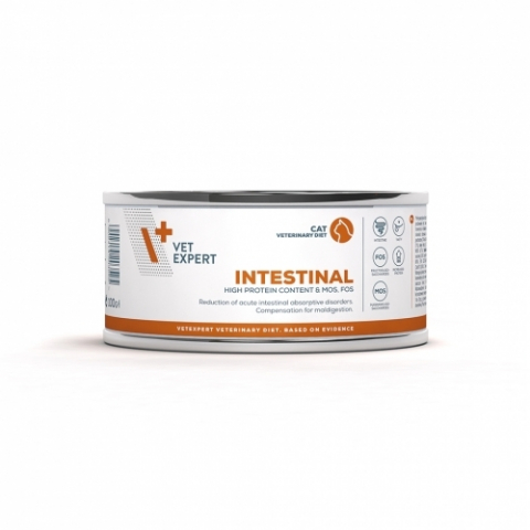 Diete veterinare - 4T Dieta Veterinara INTESTINAL CAT, VetExpert, 100g