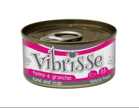 Hrana umeda - A1018779 Hrana umeda pentru pisici Croci Vibrisse Natural - Ton si crab 70g