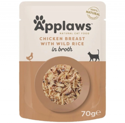 Hrana umeda - Applaws cu piept de pui si orez salbatic 70 g