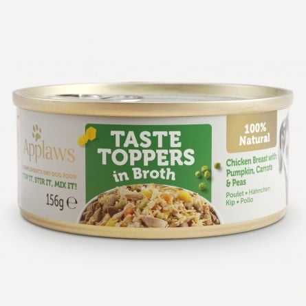 Hrana umeda - Applaws Dog Toppers Pui, Legume In Supa 156g