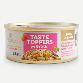 Hrana umeda - Applaws Dog Toppers Pui, Somon, Legume In Supa 156g