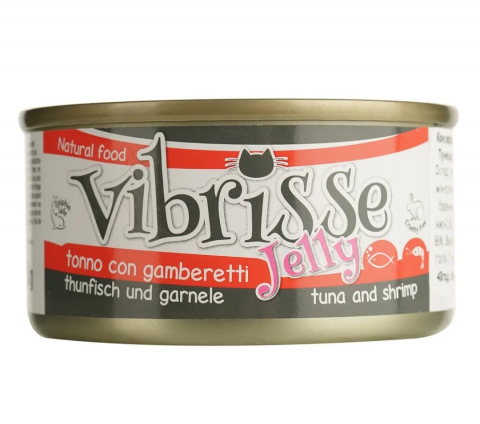Hrana umeda - C1018425 hrana umeda pentru pisici Vibrisse - ton si creveti Jelly 70g
