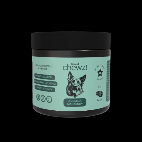 Suplimente - Chewz - Supliment pentru caini Digestion & Immunity  60 comprimate masticabile