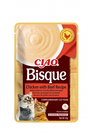 Hrana umeda - EU854 Churu Cat Bisque Chicken With Beef Recipe