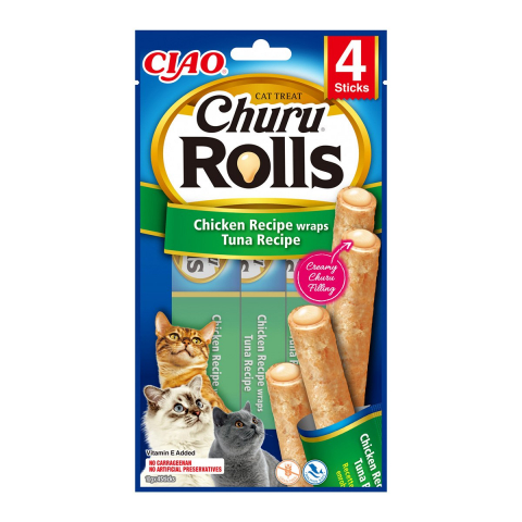 Recompense pisici - Churu Cat Rolls Chicken Wraps Tuna
