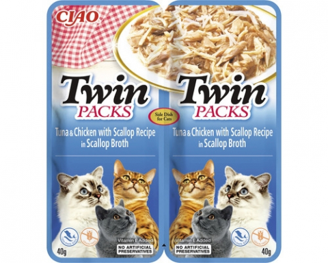 Hrana umeda - Churu Cat Twins Tuna & Chicken With Scallop Recipe