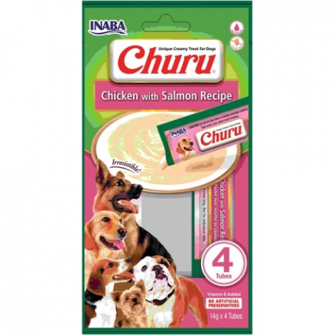 Recompense caini - Churu Dog Chicken & Salmon 4P