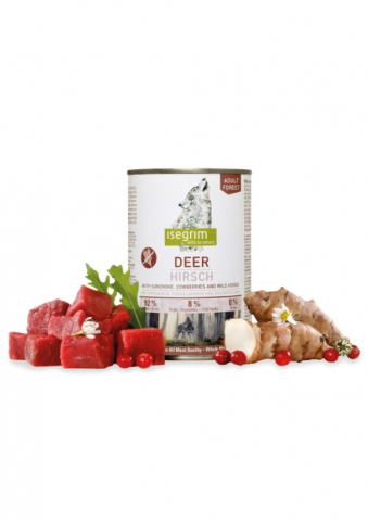 Hrana umeda - Conserva Isegrim Dog Adult - Deer 400 gr