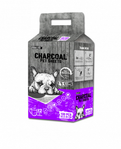 Produse Igiena si Ingrijire - Covorase Absorbante ABSORB PLUS CHARCOAL Medium 35x45cm, 96h, Pachet 100 Buc