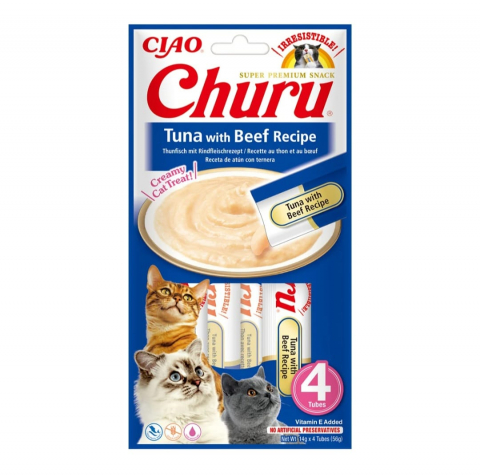 Recompense pisici - EU100 Churu Recompensa Cremoasa cu Ton si Vita