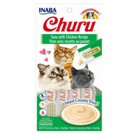Recompense pisici - EU102 Churu Recompensa Cremoasa Reteta Ton cu Pui