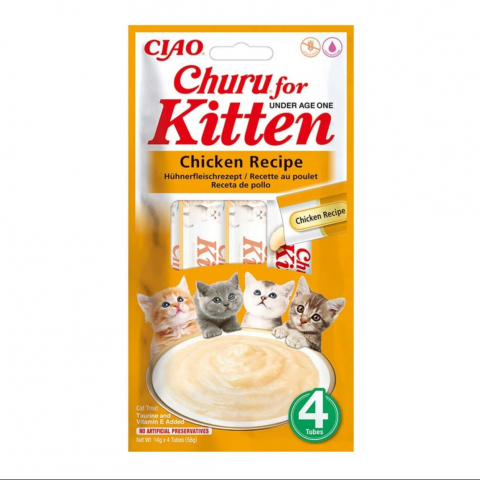 Recompense pisici - EU692 Churu Recompensa Cremoasa Kitten cu Pui