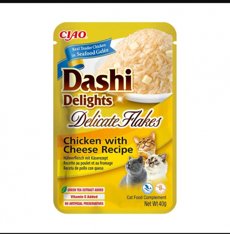 Hrana umeda - EU893 Ciao Dashi Delights Delicate Flakes Reteta cu Pui si Branza