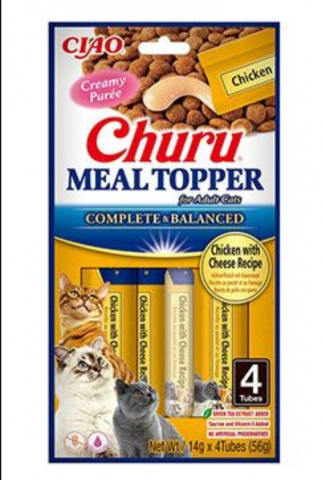Recompense pisici - EU905 Churu Meal Topper Recompensa Cremoasa Reteta Pui si Branza 4 buc