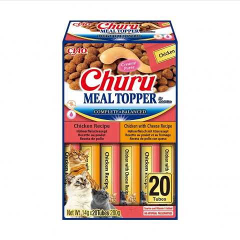 Recompense pisici - EU922 Churu Meal Topper Chicken Variety Recompensa Cremoasa Reteta cu Pui si Branza