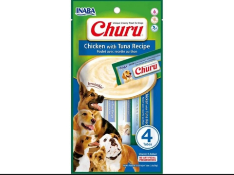 Recompense caini - EUD612 Churu Recompense Cremoase pentru caini cu Pui si Ton