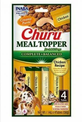 Recompense caini - EUD901 Churu Meal Topper Recompense Cremoase pentru Caini Reteta cu Pui 4 buc