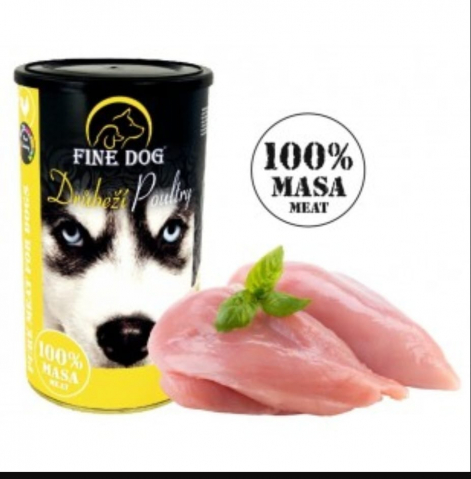 Hrana umeda - Hrana umeda pentru caini Fine Dog Piept de Pui 1200gr