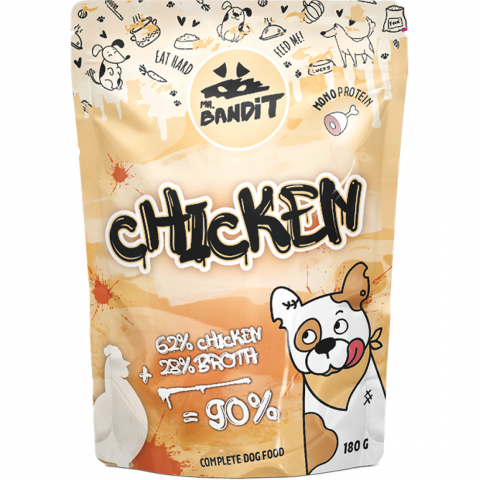 Hrana umeda - Hrana umeda pentru caini Mr. Bandit - Pui 180g