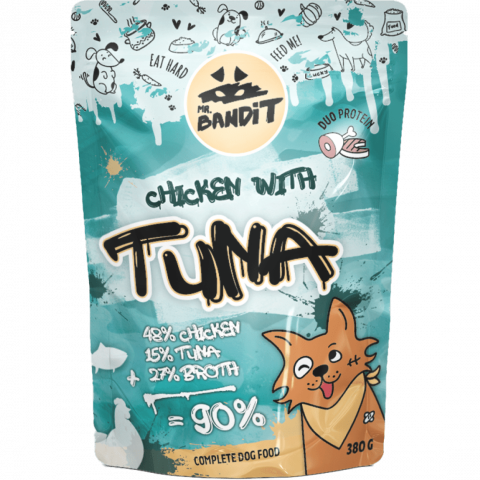 Hrana umeda - Hrana umeda pentru caini Mr. Bandit - Pui si Ton 180g