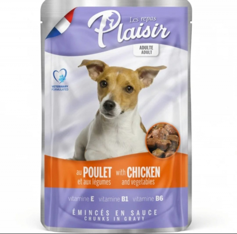 Hrana umeda - Hrana umeda pentru caini Plaisir - Adult pui 100g