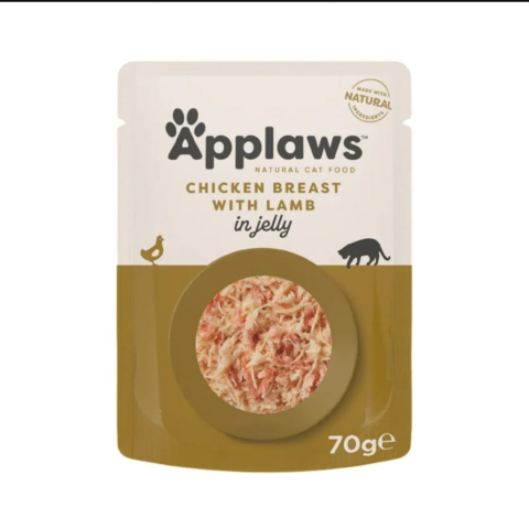 Hrana umeda - Hrana umeda pentru pisici Applaws Piept de Pui si Miel in Aspic 70g