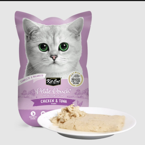 Hrana umeda - Hrana Umeda pentru pisici Kit Cat Petite Pouch Pui&Ton 70g