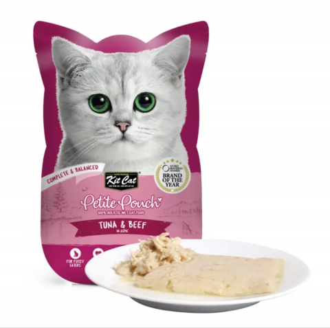 Hrana umeda - Hrana Umeda pentru pisici Kit Cat Petite Pouch Ton&Vita 70g