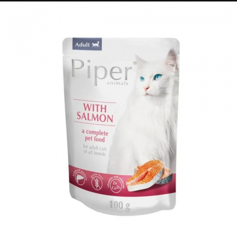 Pisici - Hrana umeda pentru pisici Piper Adult Somon 100g
