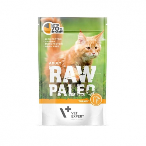 Hrana umeda - Hrana umeda pisici Raw Paleo Adult Curcan 100g