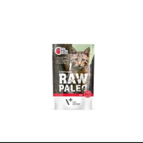 Hrana umeda - Hrana umeda pisici Raw Paleo Sterilizat Vita 100g