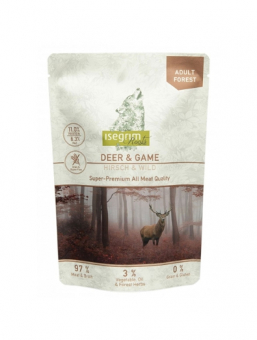 Hrana umeda - Isegrim Dog Adult - Deer & Game 410 gr