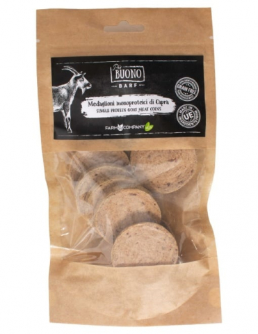 Recompense caini - M-PIU149 Farm Company Recompense Caini - Piu Buono Goat Meat Coins Monoprotein 70g