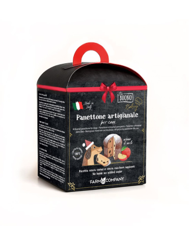Caini - M-PIU162 Farm Company Panettone Artizanal pentru caini cu aroma de mere 100G