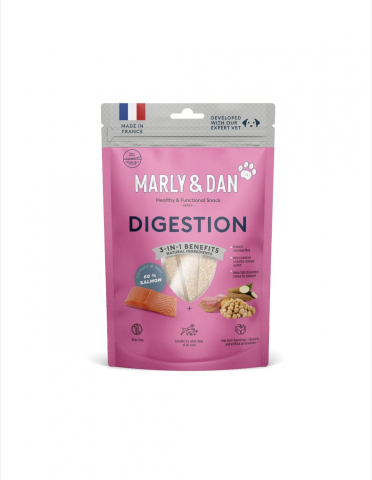 Recompense caini - Marly&Dan Jerky Digestion Recompense Pentru Caini 80G