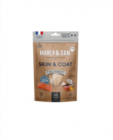Recompense caini - Marly&Dan Jerky Skin&Coat Recompense pentru Caini 80g