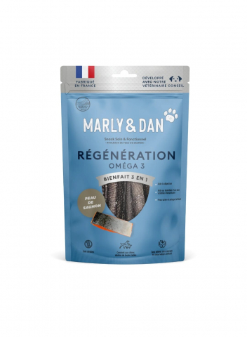 Recompense caini - Marly%Dan Salmon Skin Omega 3 Recompense pentru Caini 60g