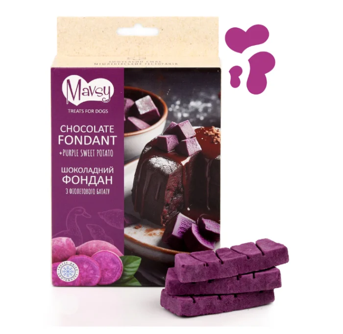 Caini - Mavsy Freeze Dried Ciocolata fondanta cu Cartof dulce mov 50g
