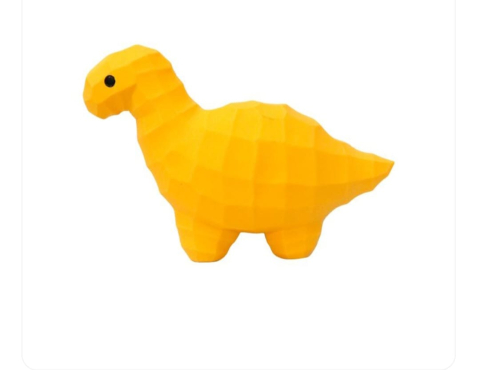 Caini - Misoko Jucarie Latex Dinozaur Yellow 21.5CM