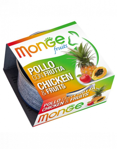 Hrana umeda - Monge Cat Conserva Fruit Pui / Fructe 80g