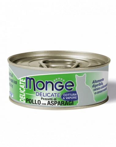 Hrana umeda - Monge Cat Delicate Pui Si Sparanghel 80g