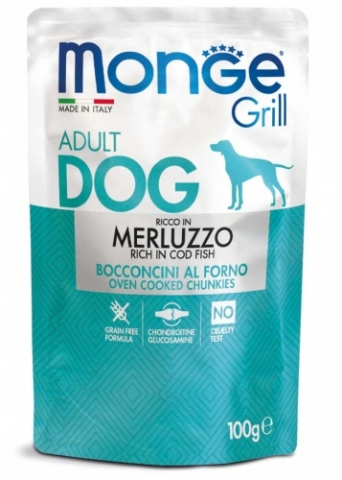 Hrana umeda - Monge Dog Plic Grill Adult Cod 100g