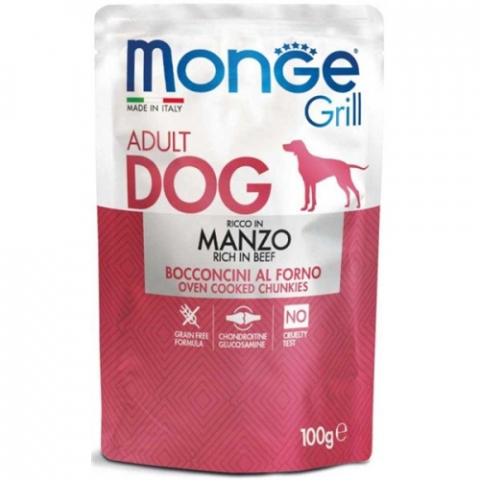 Hrana umeda - Monge Dog Plic Grill Adult Vita 100g