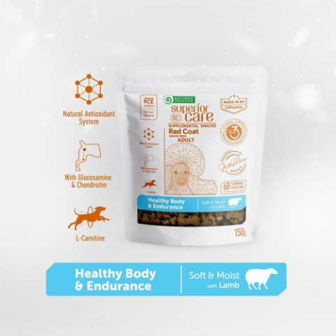 Recompense caini - Natures Protection Snack Healthy, Endurance, Lamb, Red Coat 150g